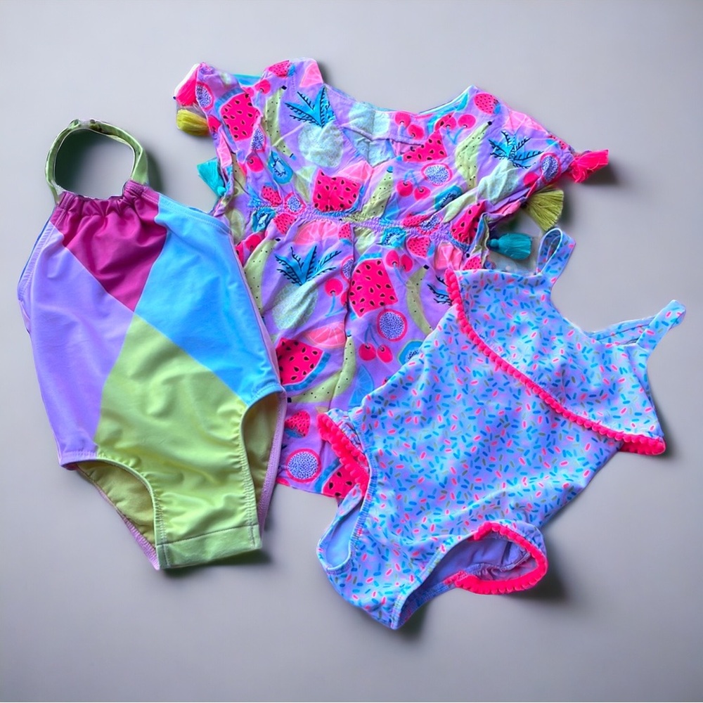 Bundle of 18M Cat & Jack Swimsuits & Swim Cover